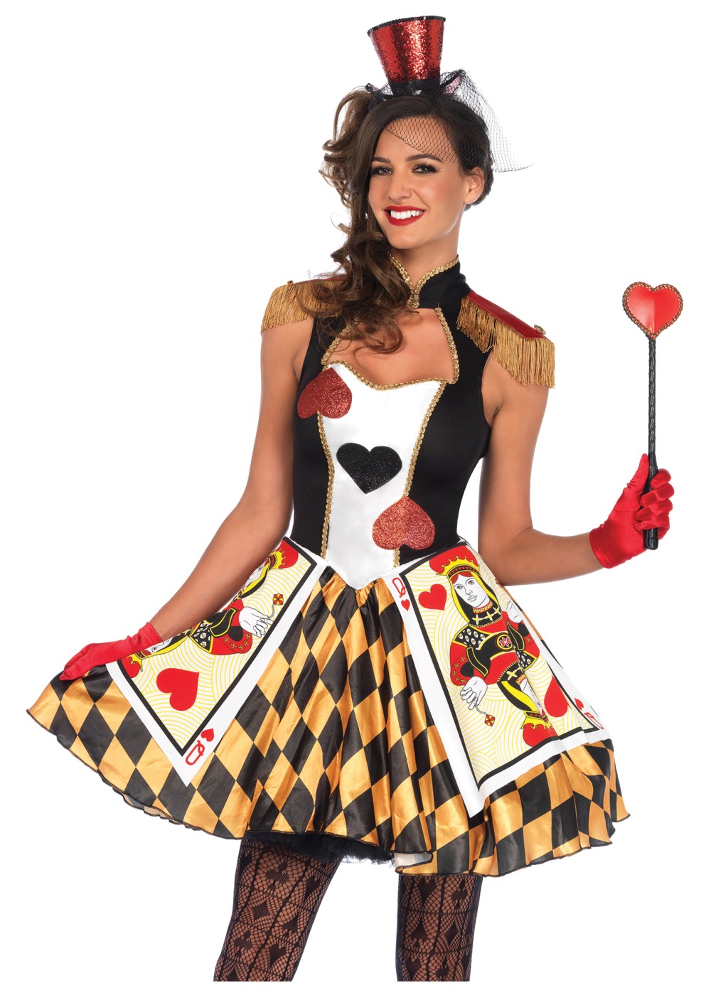 Queens Of Heart Card Guard Women Costume