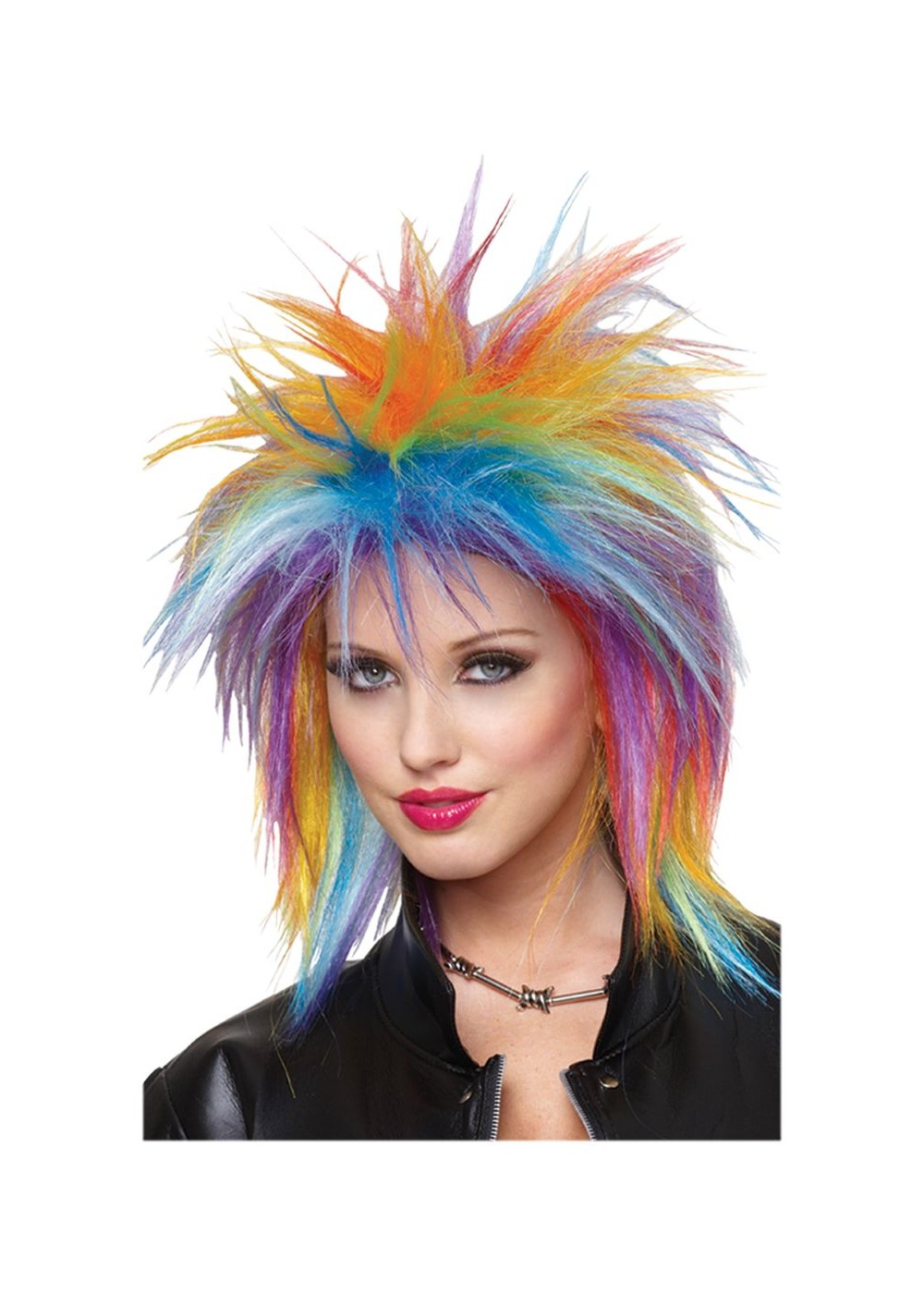Spiky Rainbow Wig