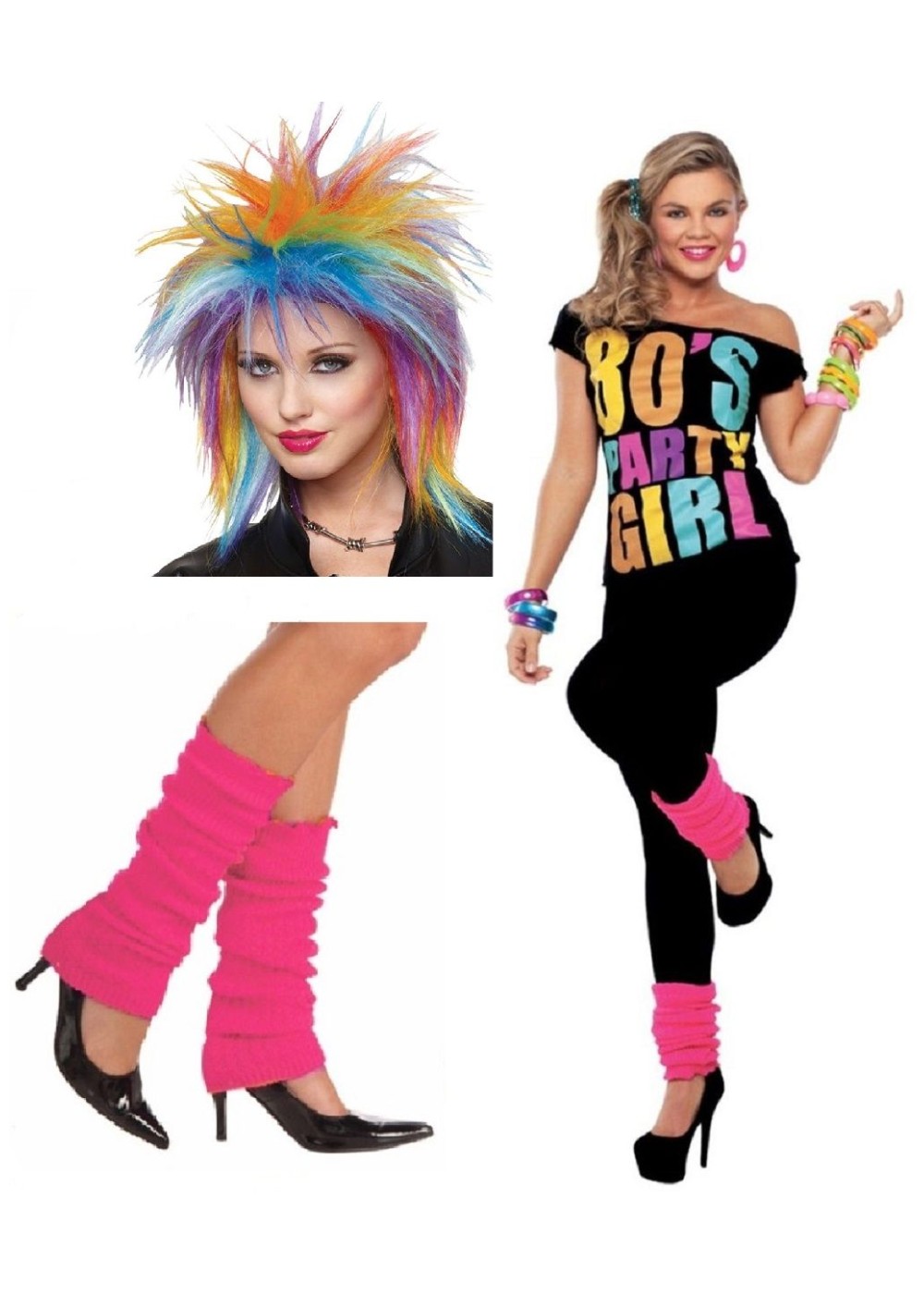 1980s Party Girl Outfit Set 1980s Costumes New for 2016