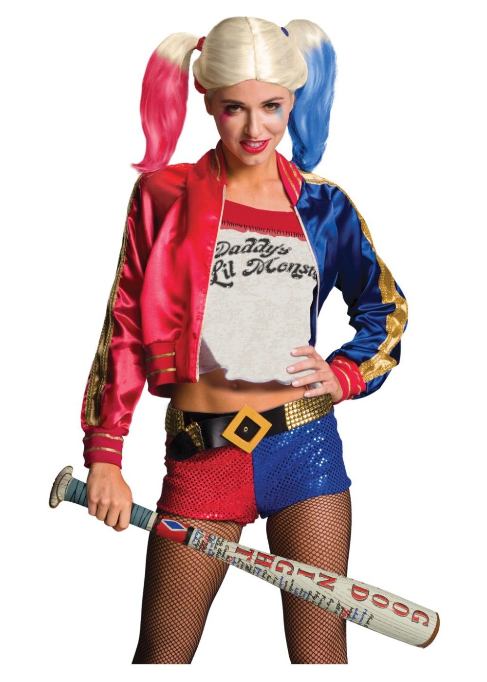 Suicide Squad Harley Quinn Wig And Inflatable Bat Set