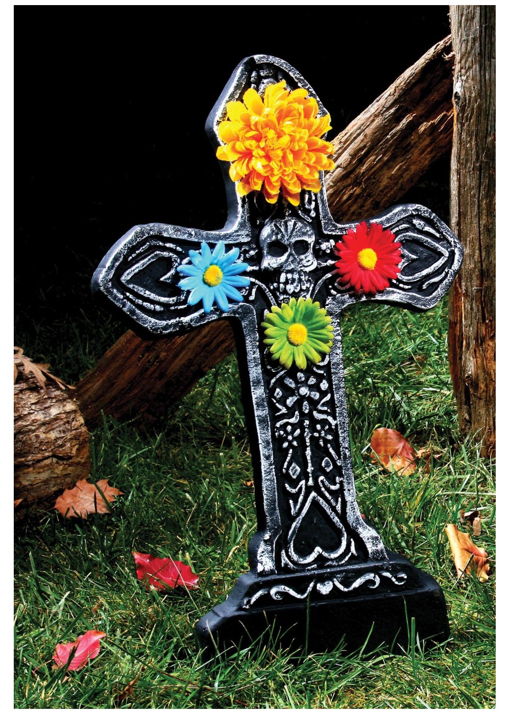 Day Of The Dead Flower Tombstone Heart