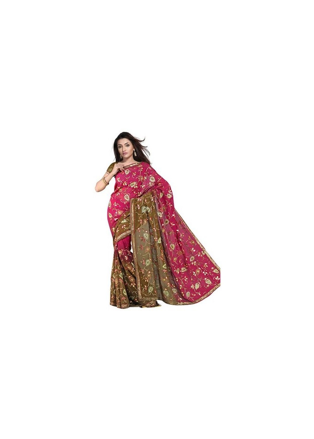 Traditional Pure Georgette Fancy Silk Saree