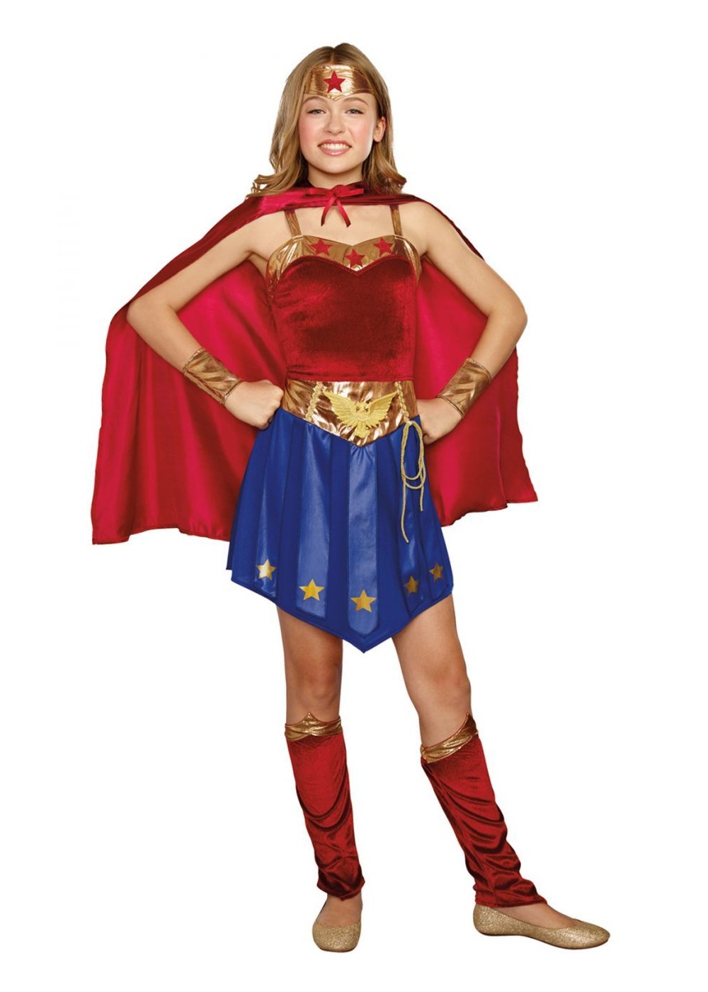 Kids Wonder Cutie Tween Girls Superhero Costume