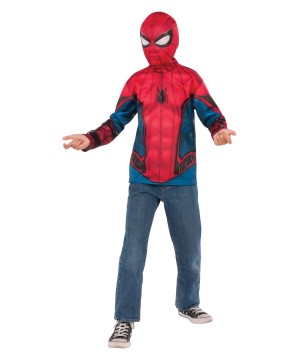 Boys Spiderman Shirt and Mask Set