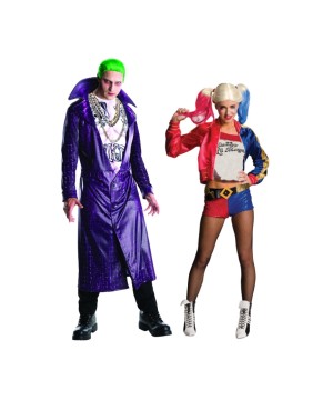 Suicide Squad Joker and Harley Quinn Couples Costume