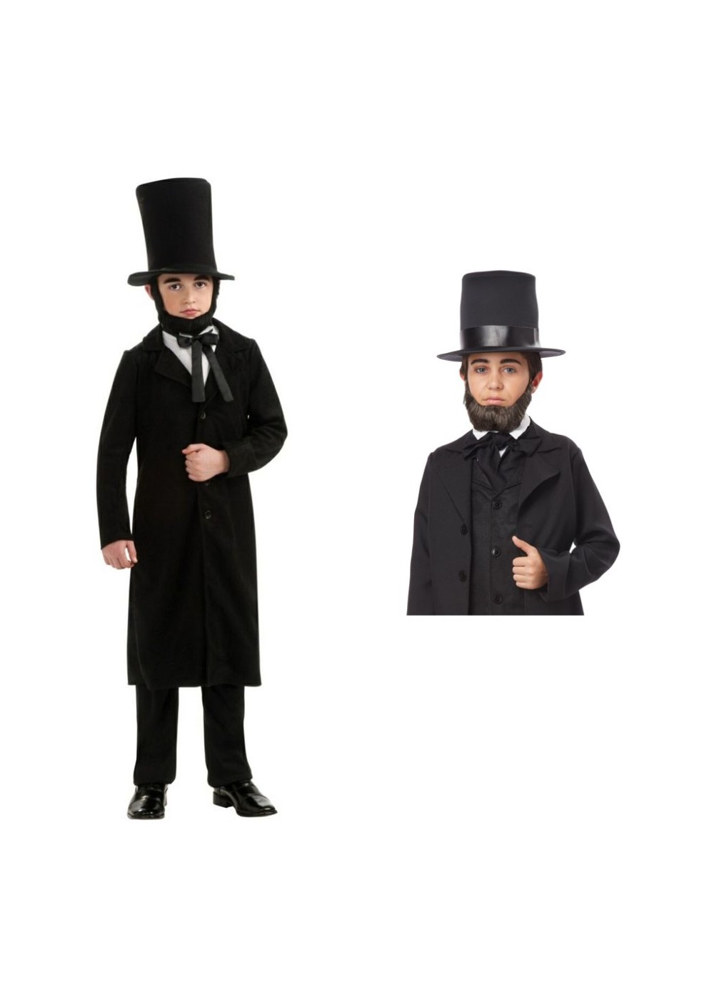 Abraham Lincoln Boys Costume And Beard Set