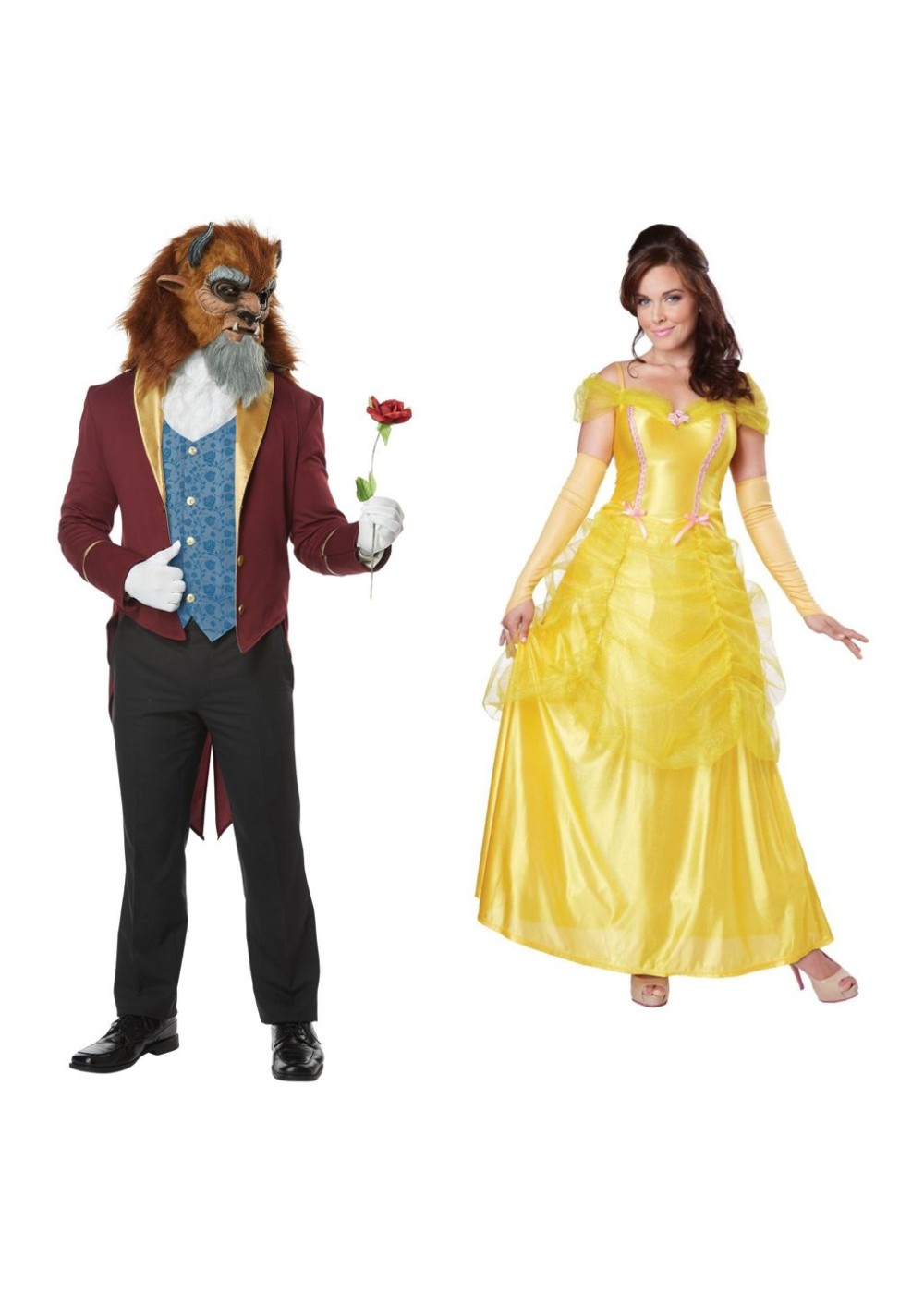 Beast Men Costume And Belle Women Costume Set