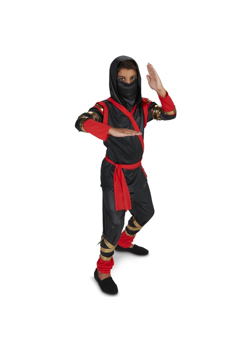 Black And Red Stealth Ninja Boys Costume