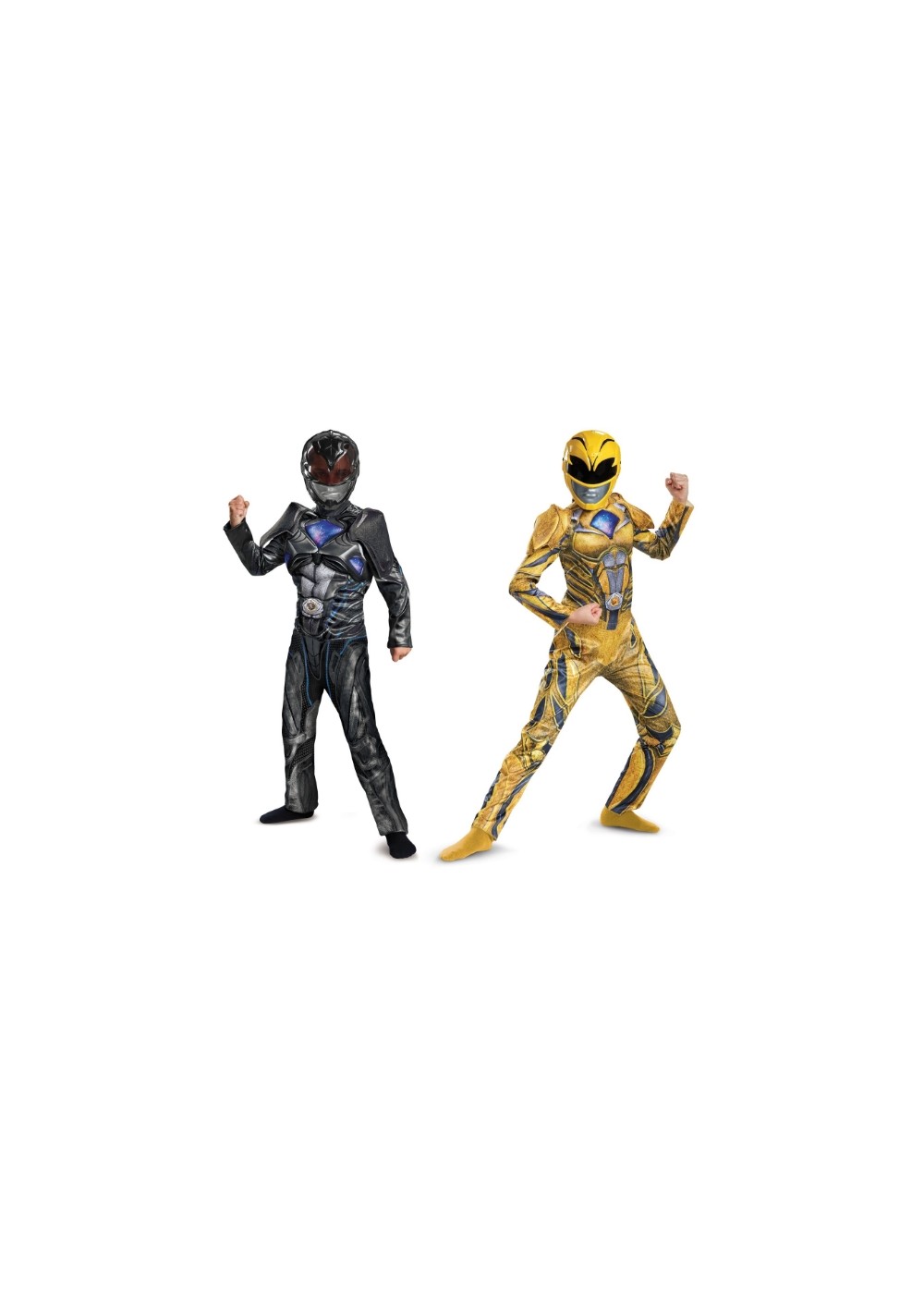 Black And Yellow Power Ranger Costume Duo
