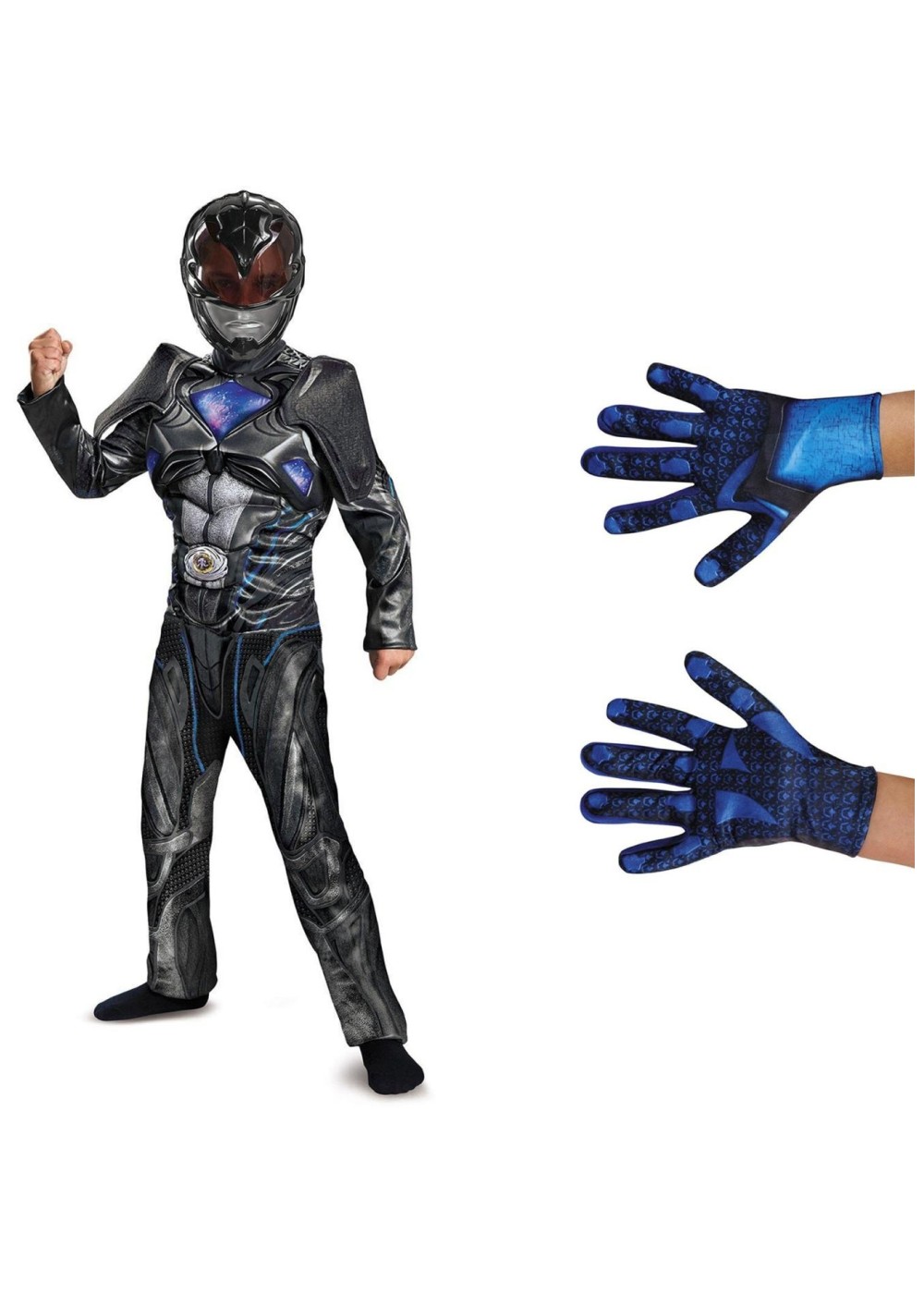 Boys Black Power Ranger Costume Kit
