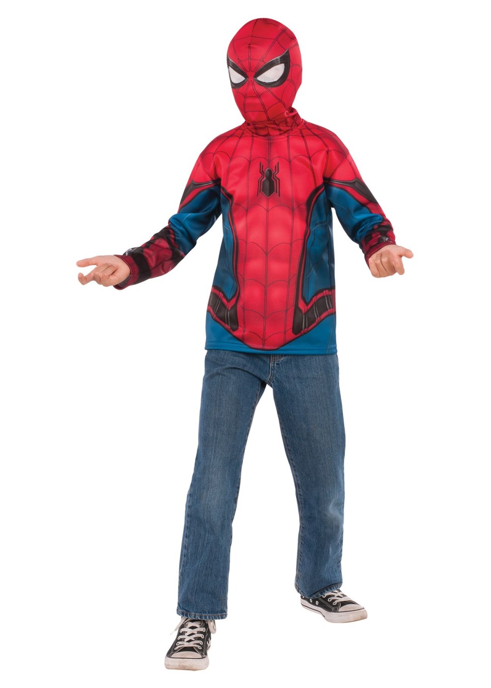 Boys Spiderman Shirt And Mask Set