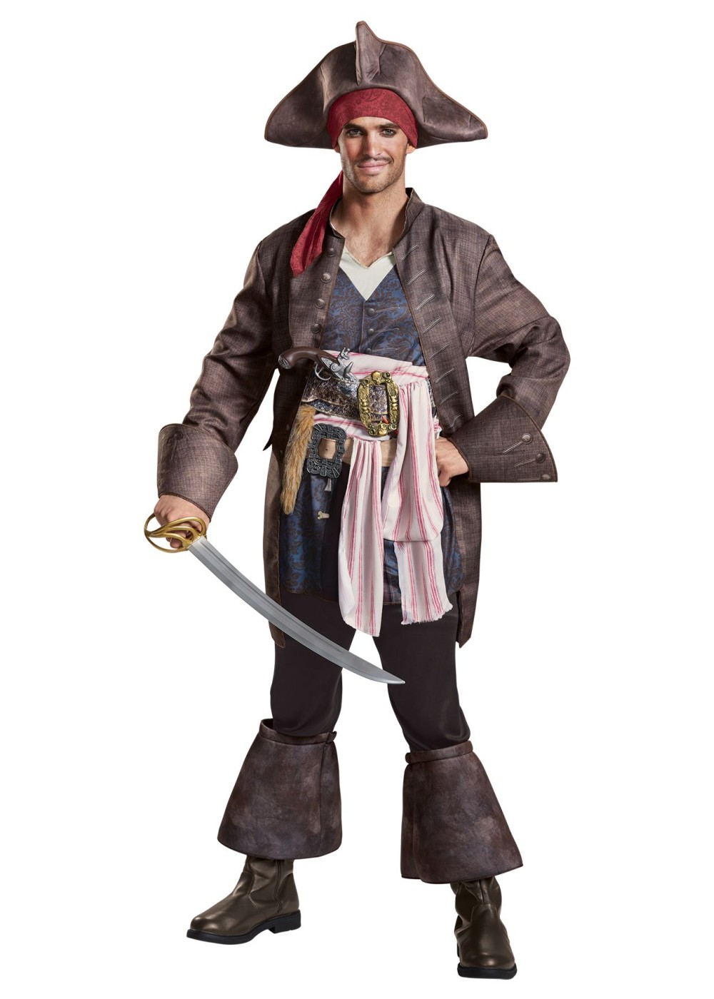 Pirates Of The Caribbean Captain Jack Sparrow Mens Costume