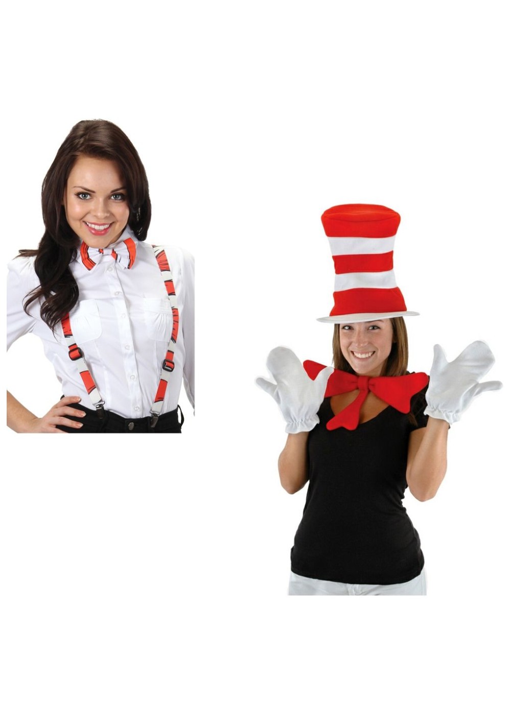 Cat In The Hat Costume Accessory Set And Suspenders