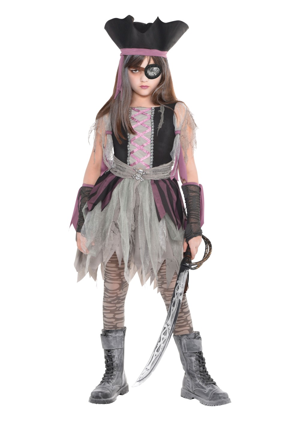 Kids Haunted Pirate Girls Costume