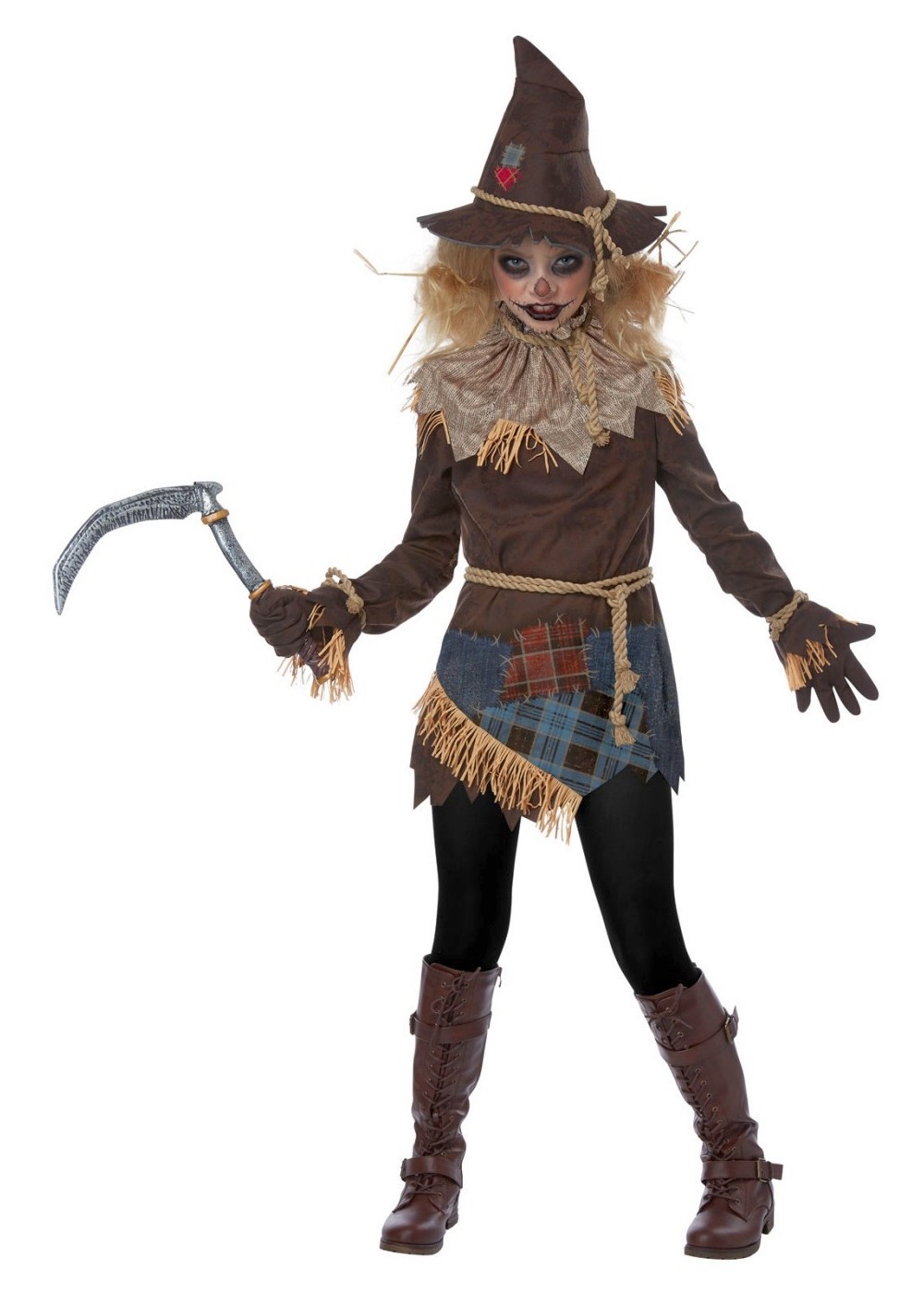Kids Haunting Scarecrow Girls Costume