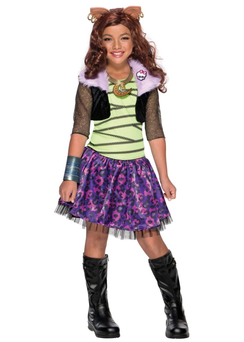 Kids Monster High Clawdeen Wolf Girls Costume