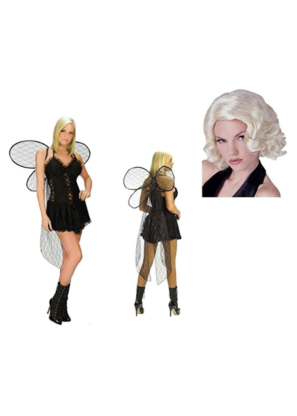 Nighttime Fairy And Wig Women Costume Set