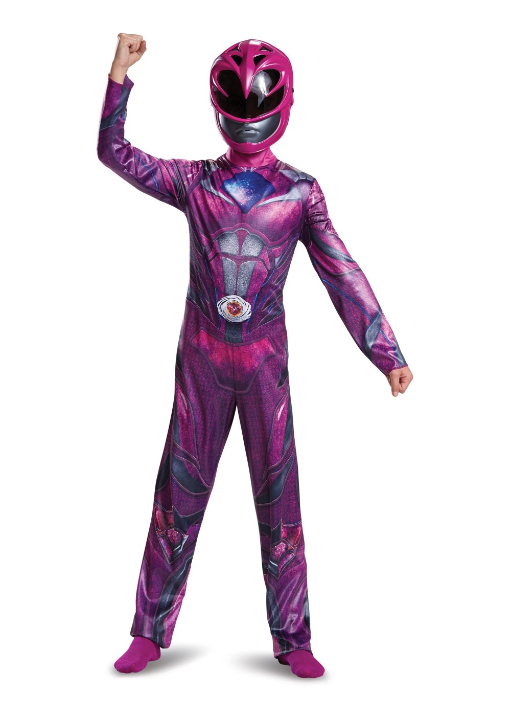 Kids Power Rangers Movie Pink Ranger Girls Costume