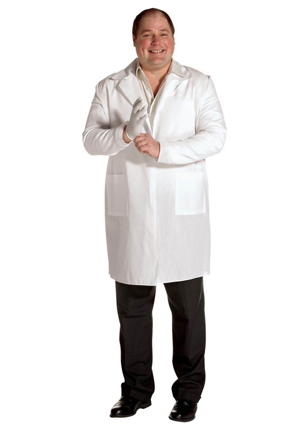 Plus Size Men White Lab Coat