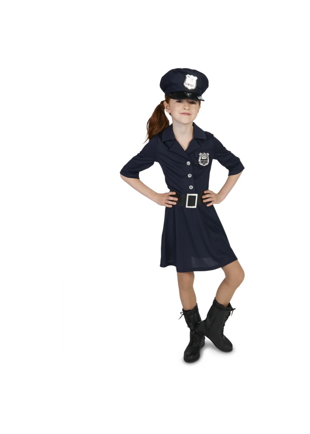 Kids Girls Police Costume