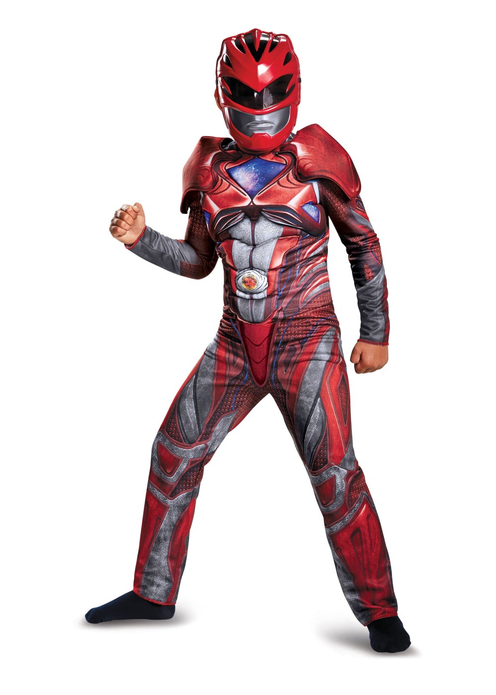 Red Power Ranger Movie Boys Muscle Costume