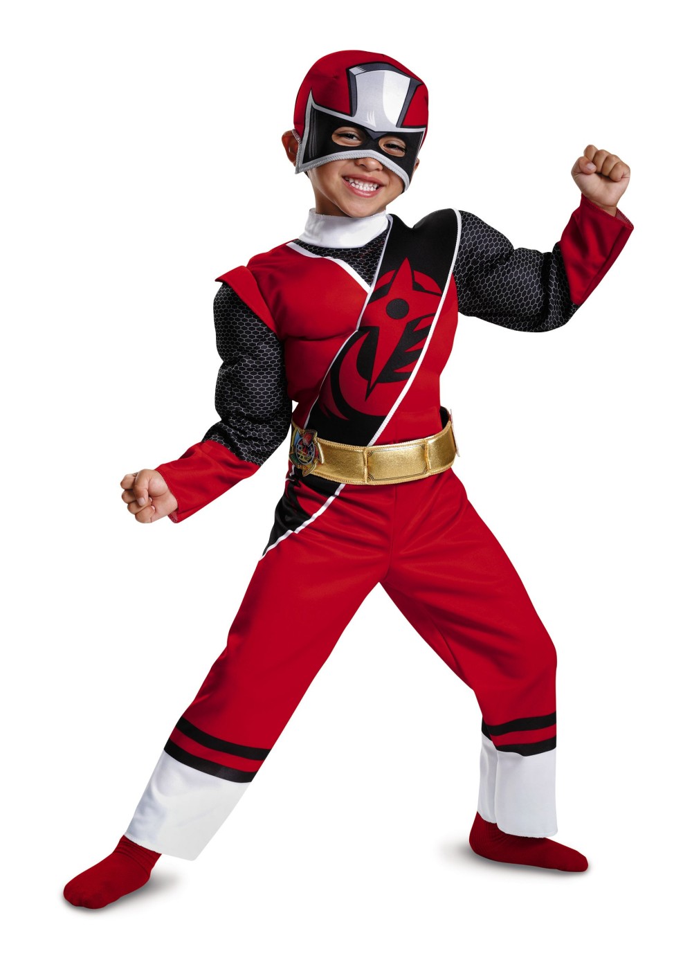 Red Power Ranger Toddler Boys Muscle Costume