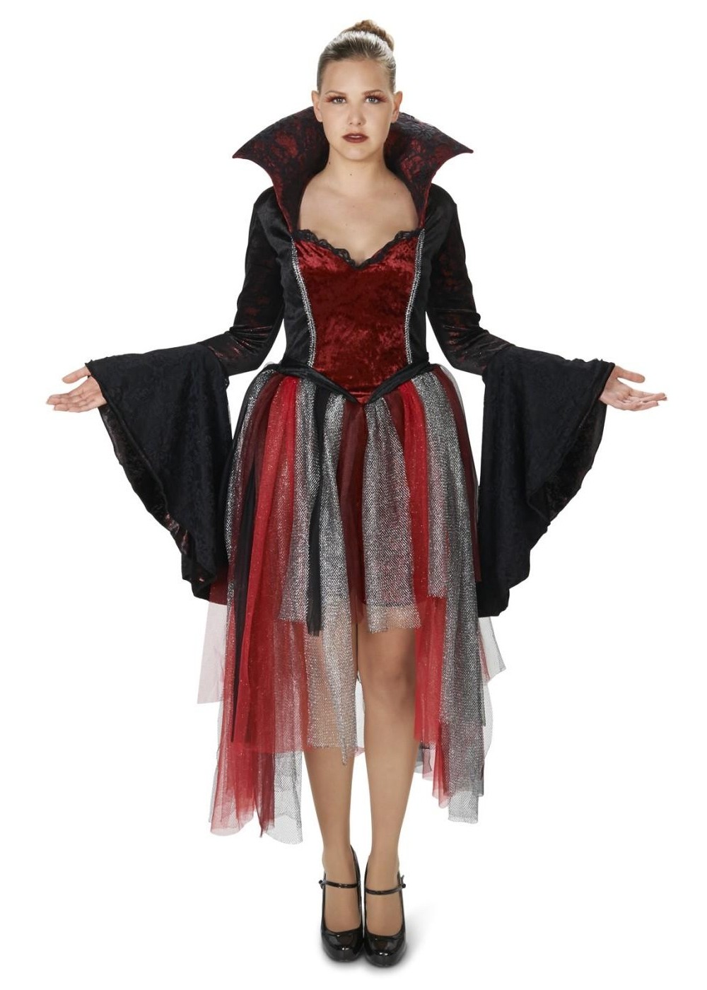 Red Velvet Goth Queen Womens Costume