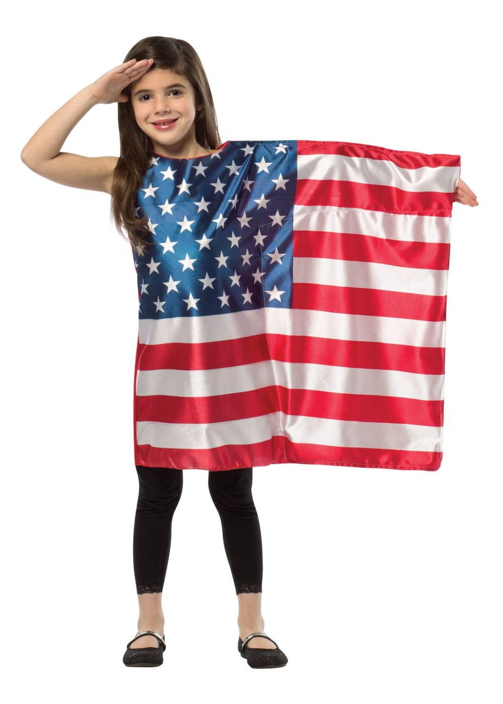 Kids Girls Usa Flag Dress Costume
