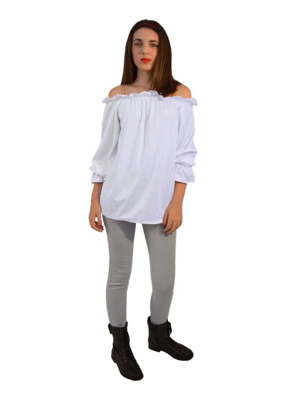 Renaissance Long Sleeve White Blouse Women Shirt