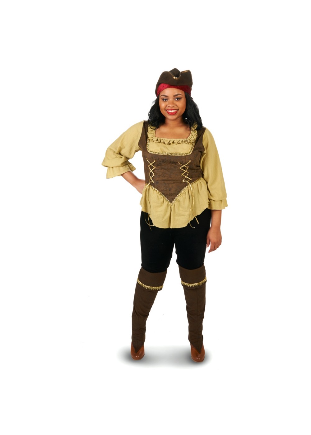 Womens Plus Buccaneer Pirate Costume