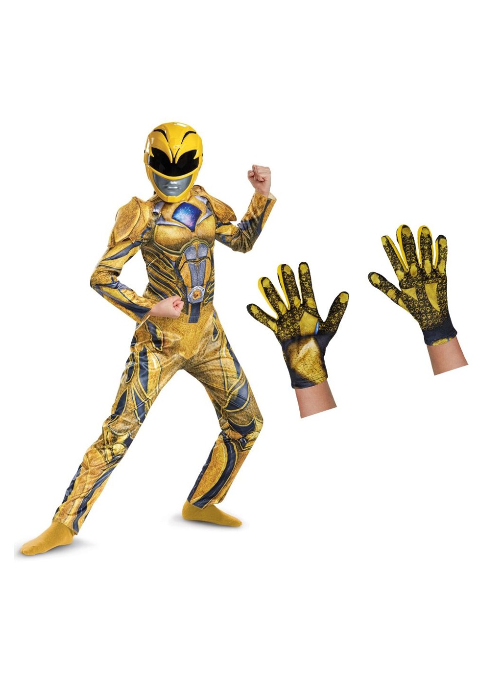 Yellow Power Ranger Kids Movie Costume Set