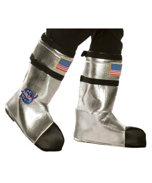 Silver Astronaut Adult Boot Tops