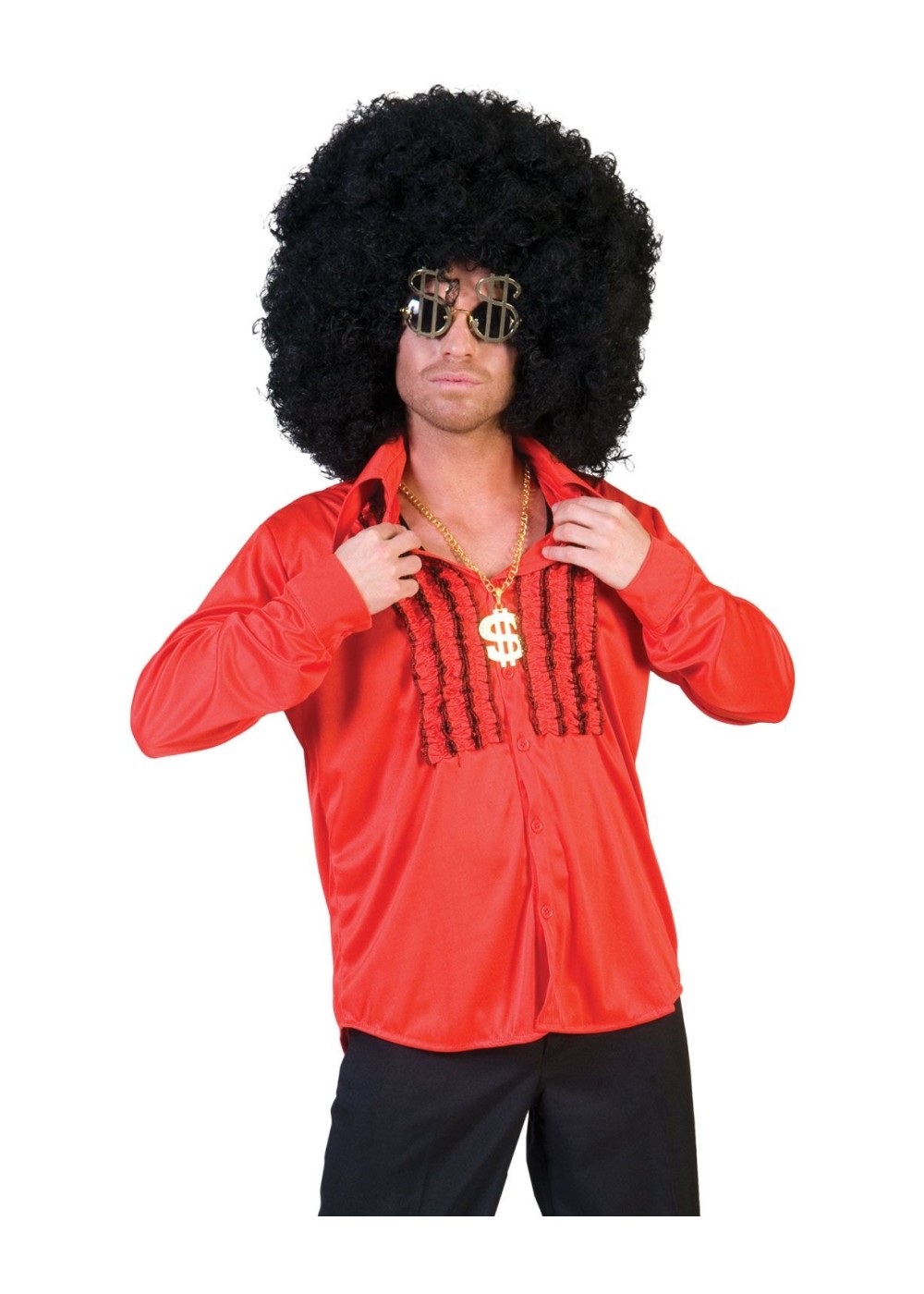 Mens Red Disco Party Shirt