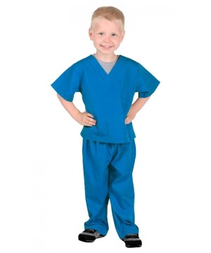 Children's Blue Scrub Suit Costume