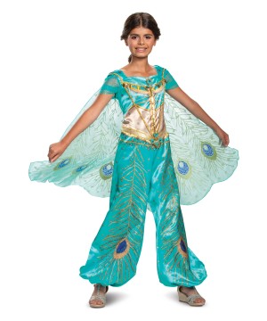 Disney Jasmine Teal deluxe Girls Costume