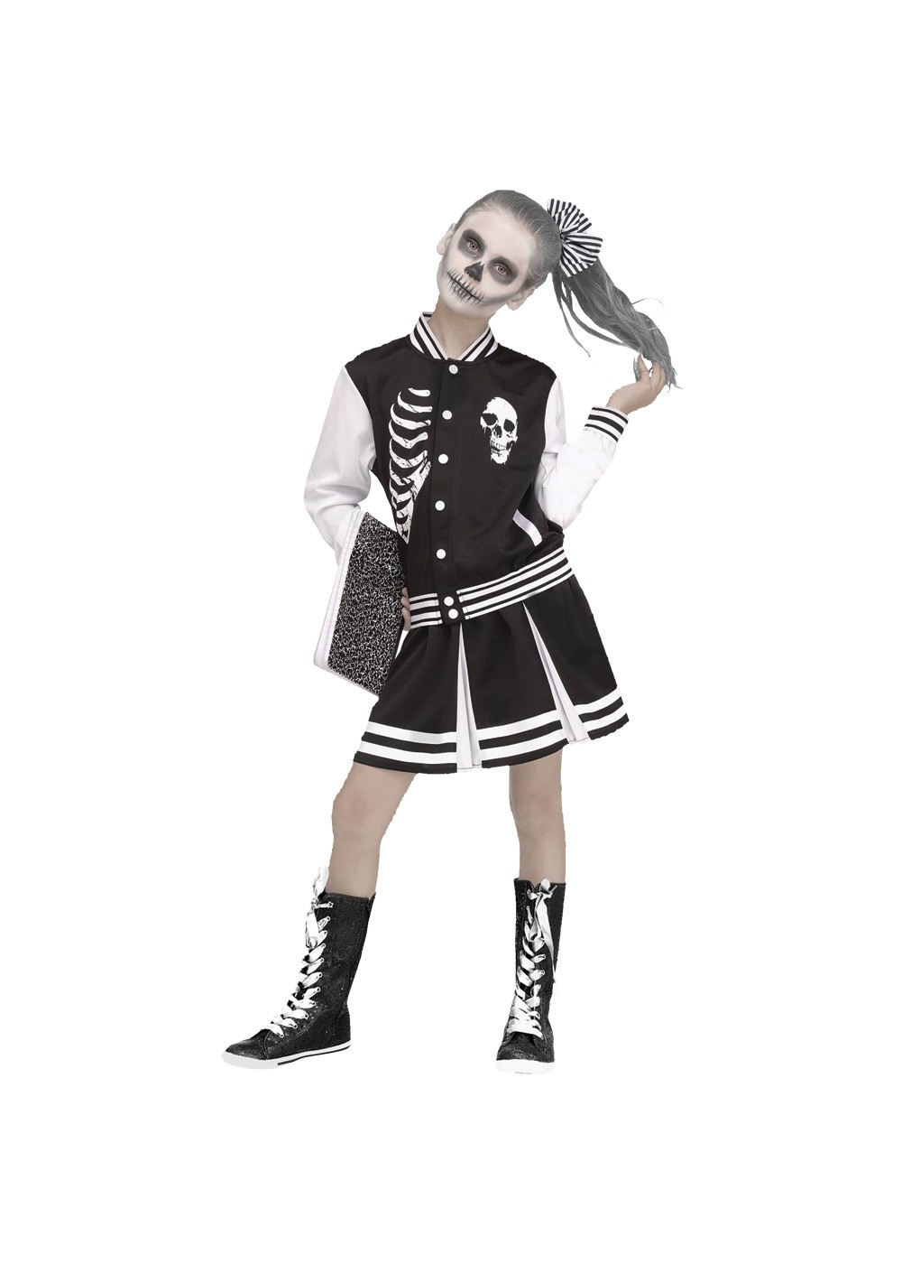 Kids Girls Scare Squad Skeleton Costume