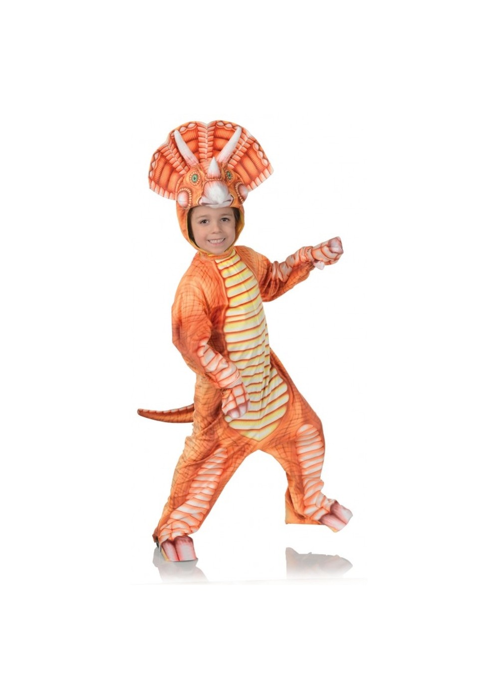 Kids Orange Triceratops Child Costume