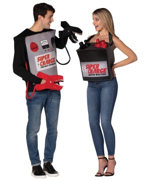 Battery Jumper Cables Couple Costume Adult