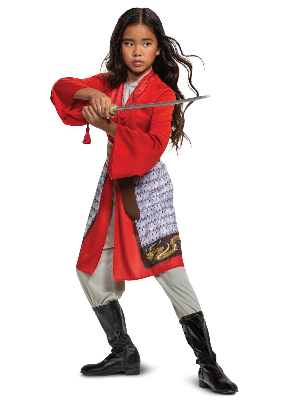 Kids Mulan Red Dress Disney Costume