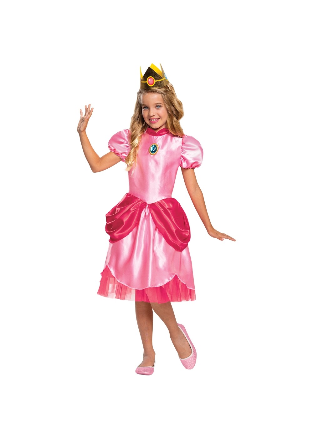 Kids Princess Peach Girls Costume