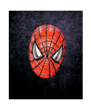 Plastic Spiderman Adult Mask