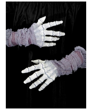Hands Gauze Ghostly Bones Adult Gloves
