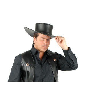 Cowboy Leather Adult Hat