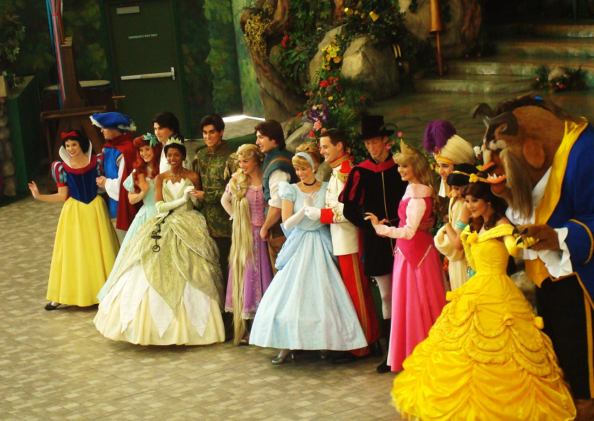 Disney-Princesses-in-Costumes-at-Disney