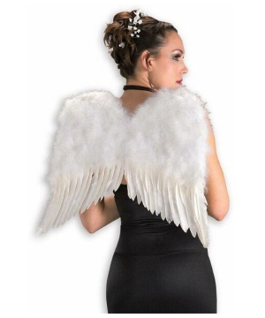 White Angel Feather Adult Wings deluxe