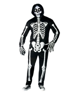 Adult Fright Light Skeleton Costume - Adult Costume