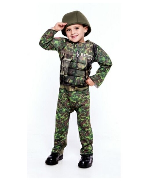 Army Little Big Commo Baby Costume - Boy Costumes