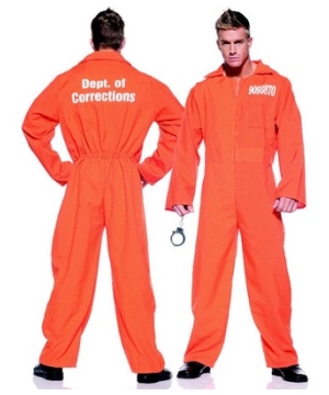 Orange Prison Jumpsuit Adult Costume