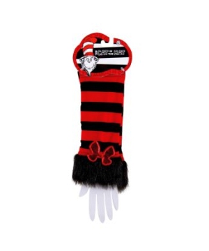 Red and Black Cat in the Hat Fuzzy Adult Glovettes