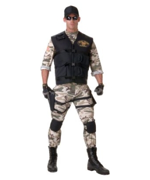 Adult Seal Team plus size Police Officer Costume - Men Costumes